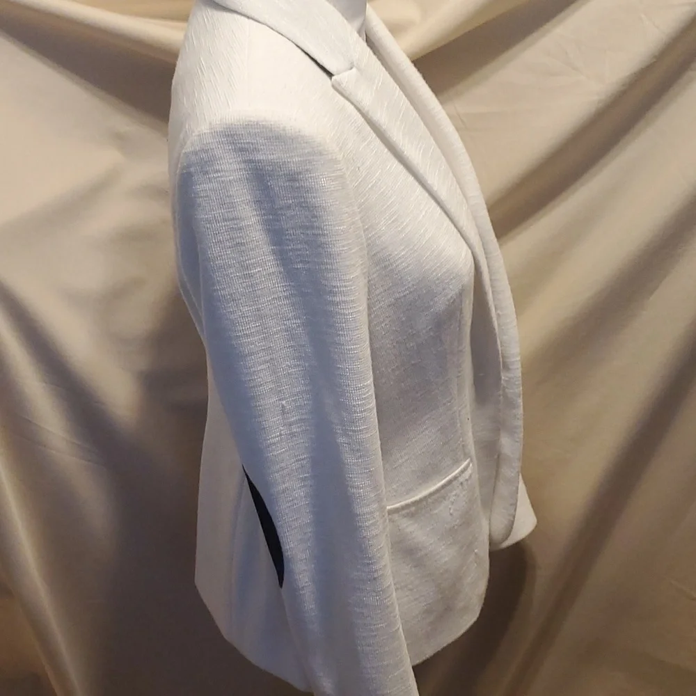 Tommy Hilfiger Ivory Textured Blazer SZ 8 - Picture 6 of 13
